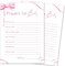 Prayers for Baby Game, Pink Bow Baby Shower Games Activity Gender Reveal Party Supplies, 30 Double-Sided Game Cards (5x7) -p11